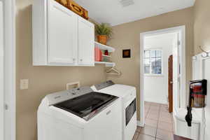 Laundry with washroom with cabinet space,