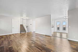 Living room on main level with Luxury Plank Flooring