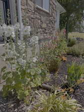 Exterior view of stone siding