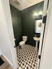 Half bath with toilet