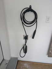 Garage view of electric vehicle charger