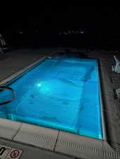 View of pool with a covered pool