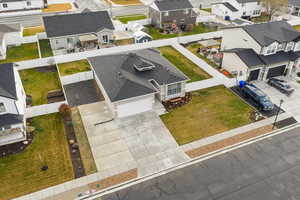 Aerial view of residential area