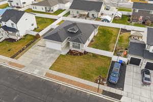 Aerial view of residential area