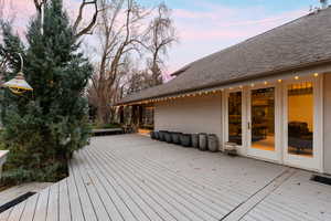 View of wooden terrace