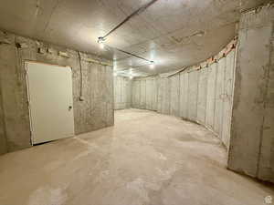 View of unfinished below grade area