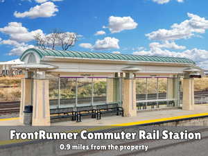 In less than 1 mile you can access the FrontRunner Station with Bus Bridge & Park-n-ride lot for an easy commute in all directions.