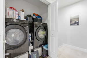 Upstairs laundry room