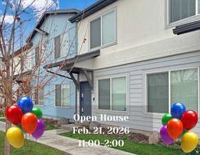 View of home's exterior featuring stucco siding