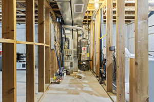 Unfinished basement, mechanical space.