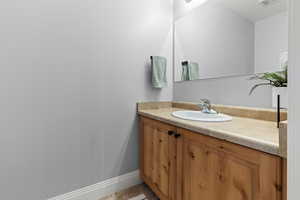 Main floor half bathroom.