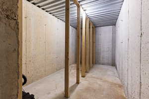 Unfinished basement, storage.