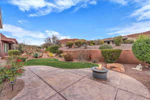 View of patio / terrace featuring a fire pit