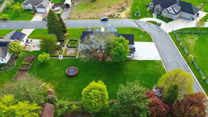 Aerial view of residential area
