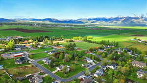 View of rural area with a mountain backdrop