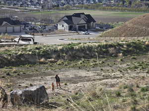 View of yard with a view of countryside and a residential view