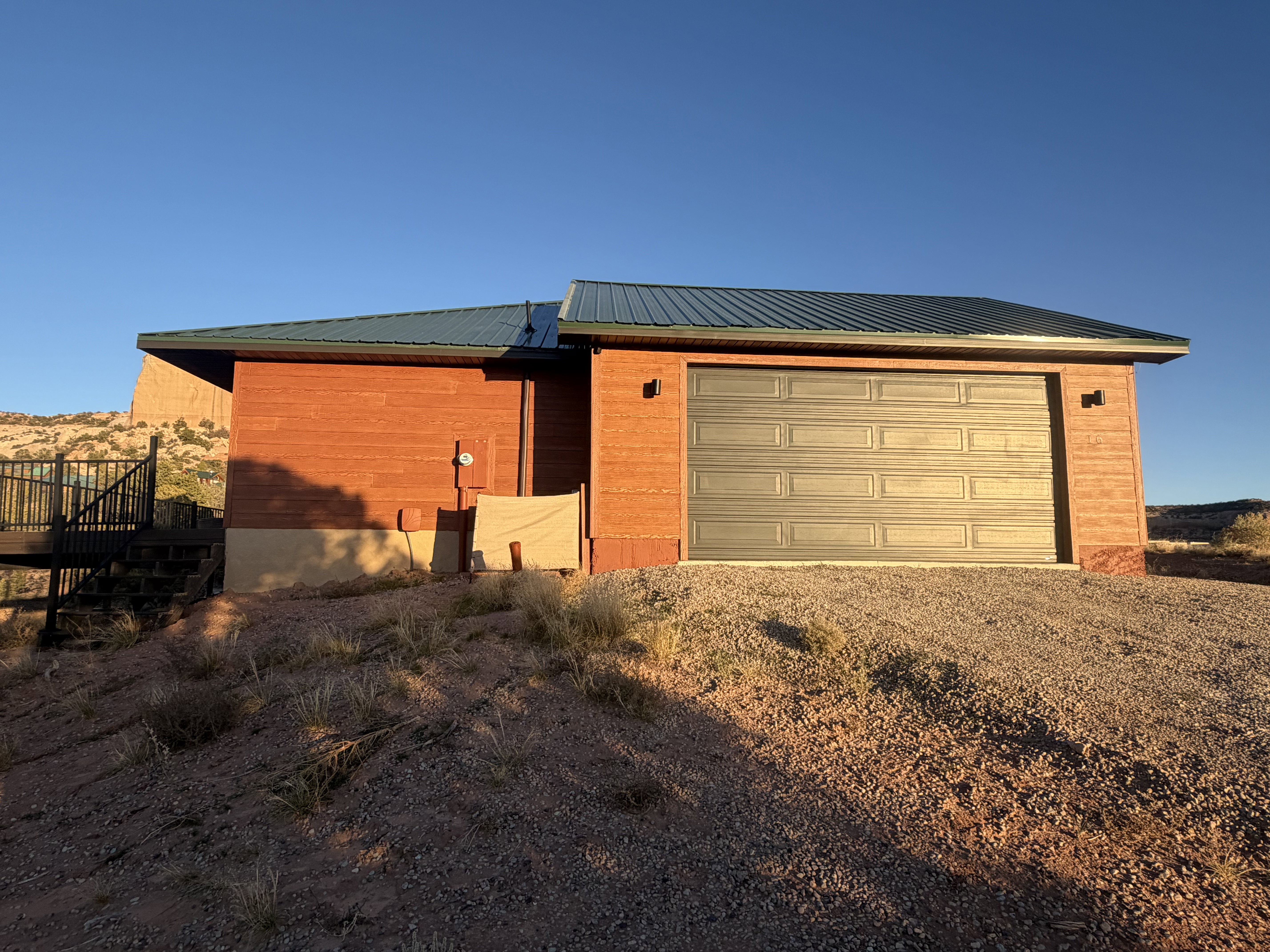 Garage featuring driveway