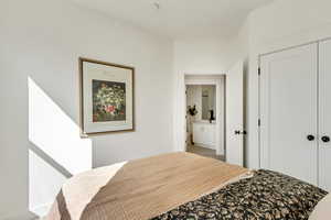 Bedroom with a closet