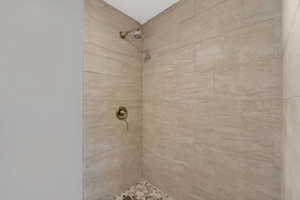 Bathroom with tiled shower