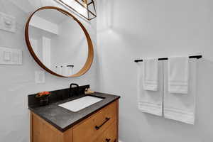 Half bathroom with vanity