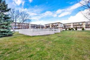 View of swimming pool with a residential view