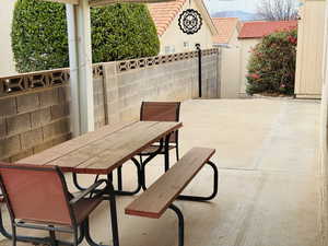 View of patio / terrace featuring outdoor dining space