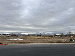 View of yard featuring a mountain view
