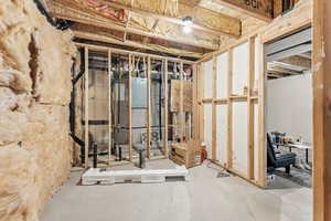 View of unfinished below grade area