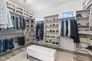 Spacious closet featuring light wood finished floors