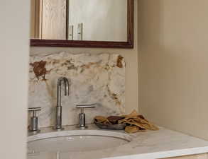 Bathroom view of vanity