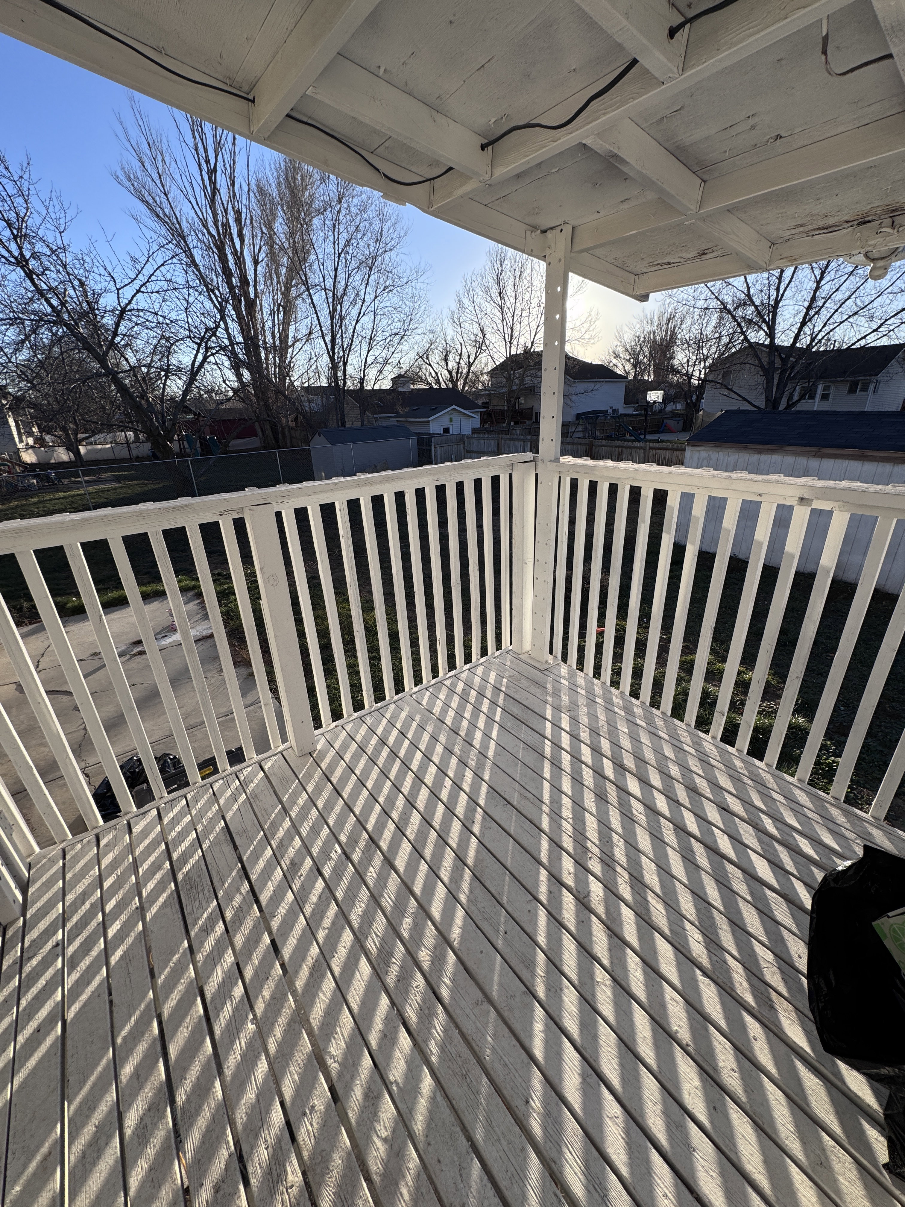 View of wooden terrace