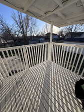 View of wooden terrace
