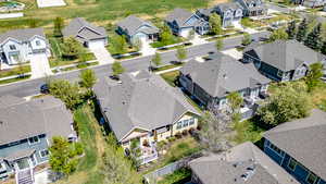 Aerial view of residential area
