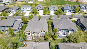 Aerial view of residential area