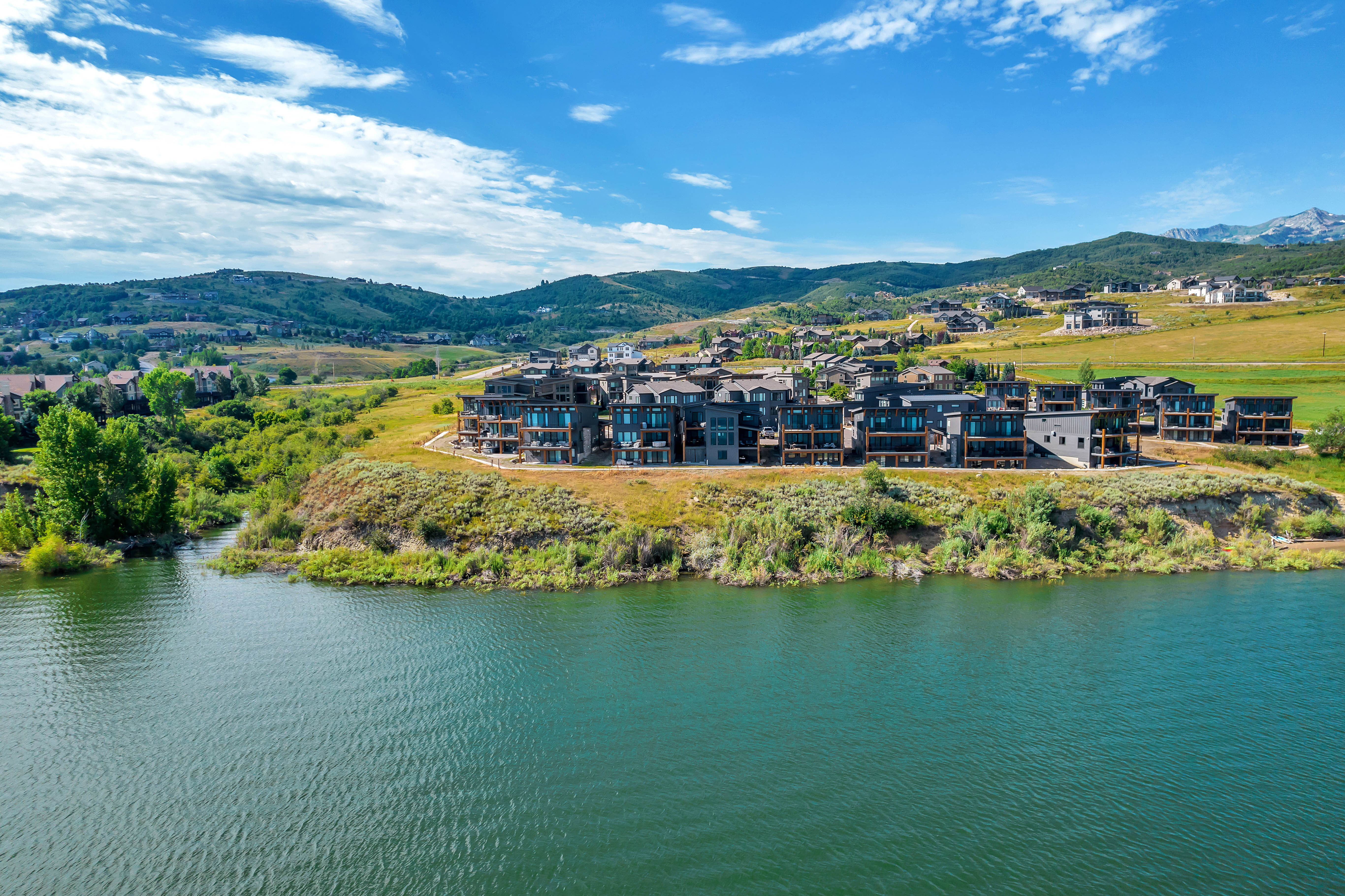 Water view with a mountain backdrop