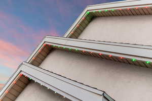 Exterior view of stucco siding