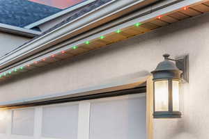 Exterior view of stucco siding