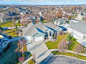 Aerial perspective of home