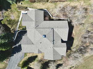 Aerial view of property and surrounding area