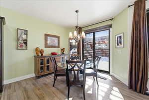 Semi-formal Dining room with LVP floors