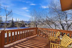 Oversized Deck with Ski Resort Views, views of open space and trails.