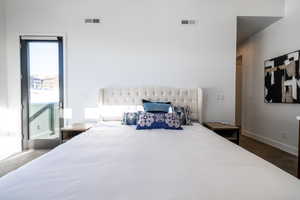 Bedroom with baseboards