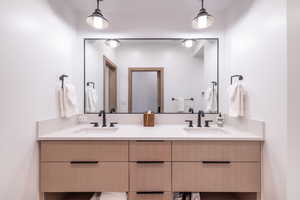 Bathroom with double vanity