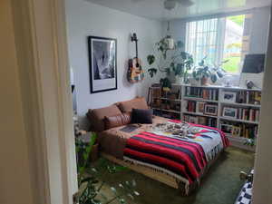 Bedroom featuring carpet floors