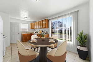 Virtual Staging of Kitchen & Dining area