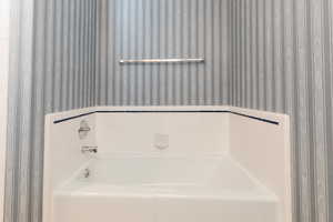 Bathroom featuring a garden tub