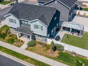 View from above of property