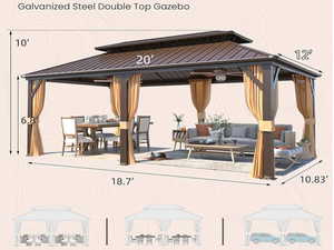 measurements of back yard Gazebo