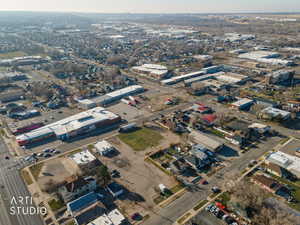 View of property location with an industrial area