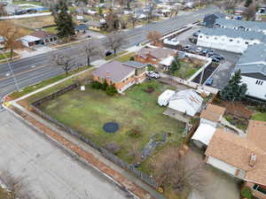 Aerial view of residential area